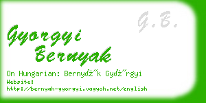 gyorgyi bernyak business card